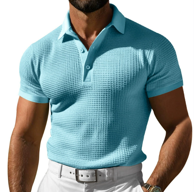Polo texturé pour homme coupe classique