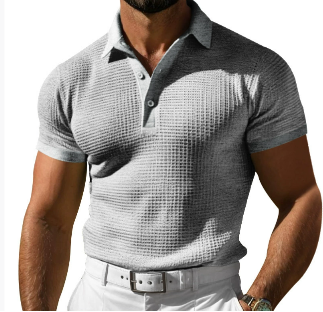 Polo texturé pour homme coupe classique