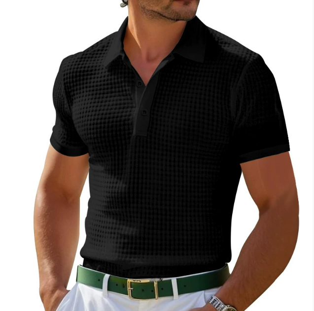 Polo texturé pour homme coupe classique