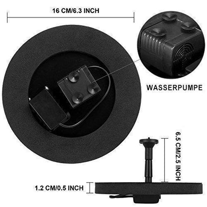 Pompe de fontaine solaire WaterSoft – pour bassin, bain d’oiseaux ou décoration de jardin