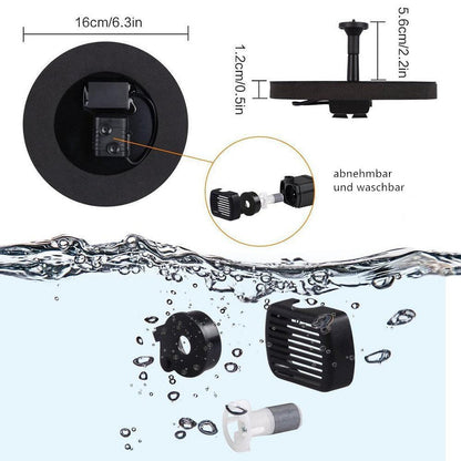 Pompe de fontaine solaire WaterSoft – pour bassin, bain d’oiseaux ou décoration de jardin