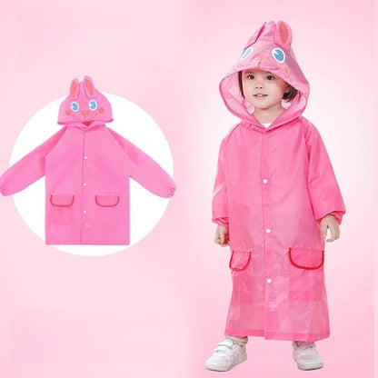 Poncho-cape de pluie imperméable à capuche pour enfants à motif cartoon