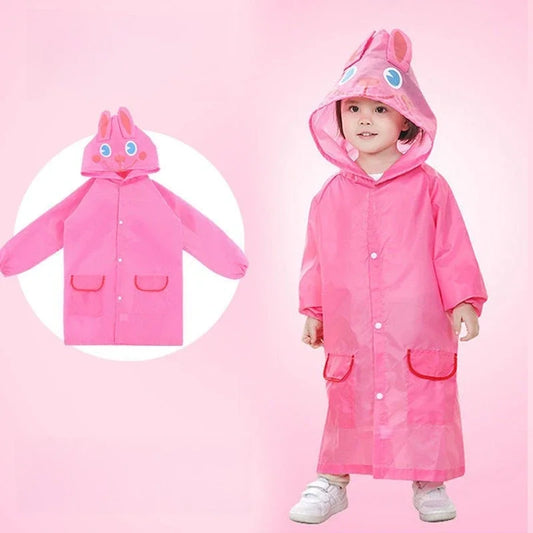 Poncho-cape de pluie imperméable à capuche pour enfants à motif cartoon