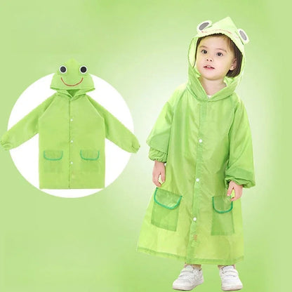 Poncho-cape de pluie imperméable à capuche pour enfants à motif cartoon