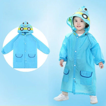 Poncho-cape de pluie imperméable à capuche pour enfants à motif cartoon