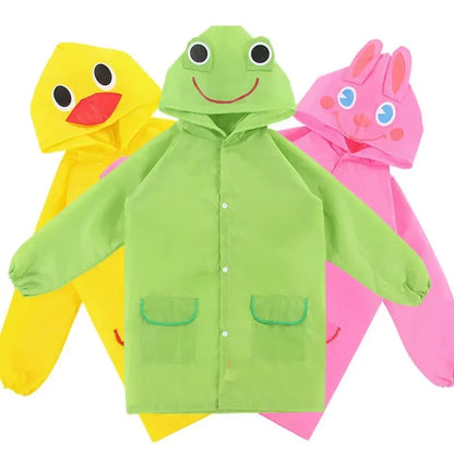 Poncho-cape de pluie imperméable à capuche pour enfants à motif cartoon