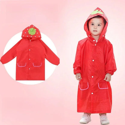 Poncho-cape de pluie imperméable à capuche pour enfants à motif cartoon