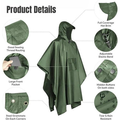 Poncho de trekking imperméable tout-terrain