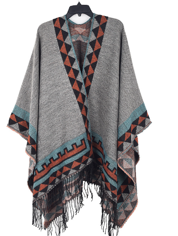 Poncho tricoté | élégant et chaud