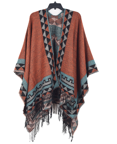 Poncho tricoté | élégant et chaud