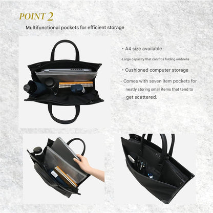 Porte-documents professionnel à double porté avec rangements organisés