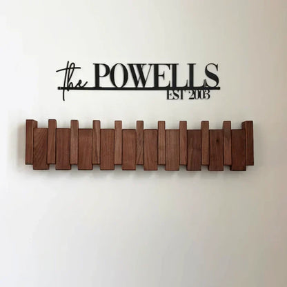 Porte-manteau mural, design en forme de piano, bois de haute qualité