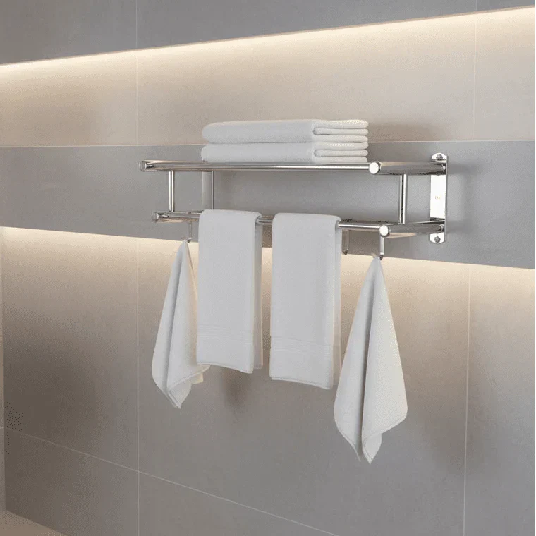 Porte-serviettes en acier inoxydable, gain de place et élégant