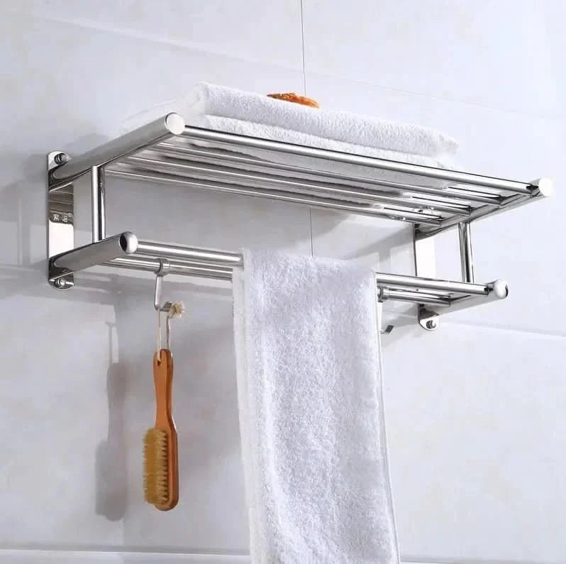 Porte-serviettes en acier inoxydable, gain de place et élégant
