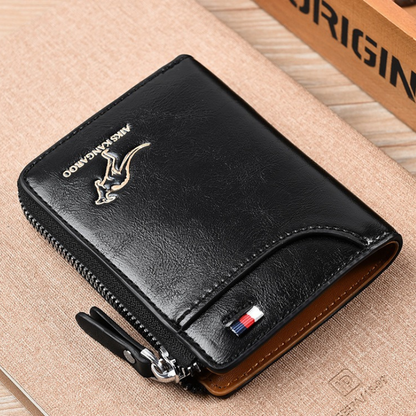Portefeuille homme en cuir véritable avec protection RFID anti-vol