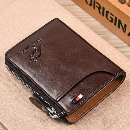 Portefeuille homme en cuir véritable avec protection RFID anti-vol