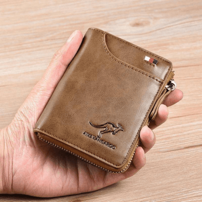 Portefeuille homme en cuir véritable avec protection RFID anti-vol