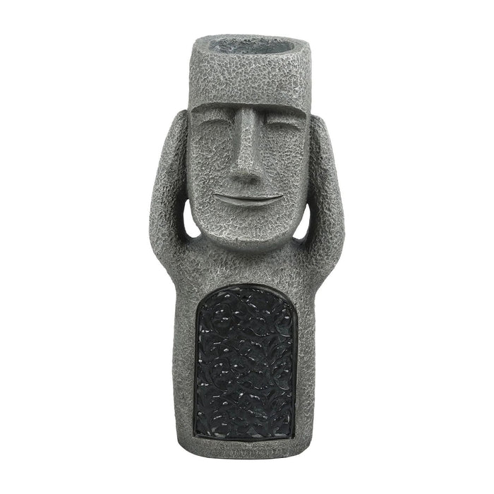Pot de fleurs à visage sculpté
