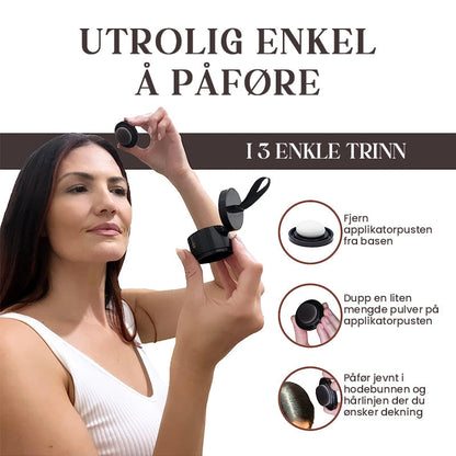 Poudre colorante pour cheveux à effet volume - couverture des cheveux blancs