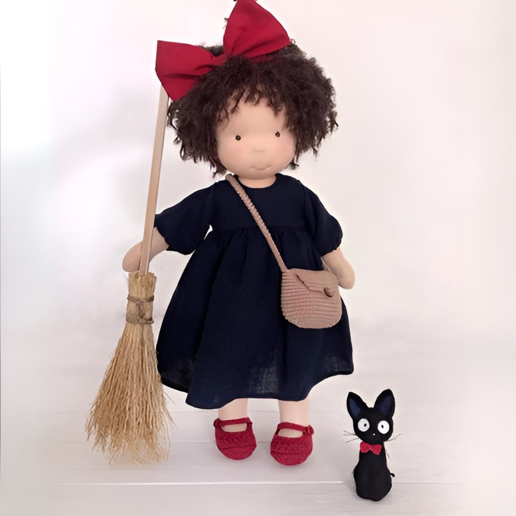 Poupée Waldorf câline avec gilet en maille douce