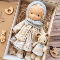 Poupée Waldorf faite à la main en tissu doux - jouet créatif pour enfants