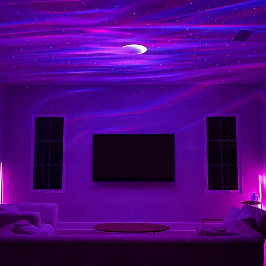 Projecteur de lumière d’ambiance aurore – projection envoûtante d’aurores boréales pour toute pièce