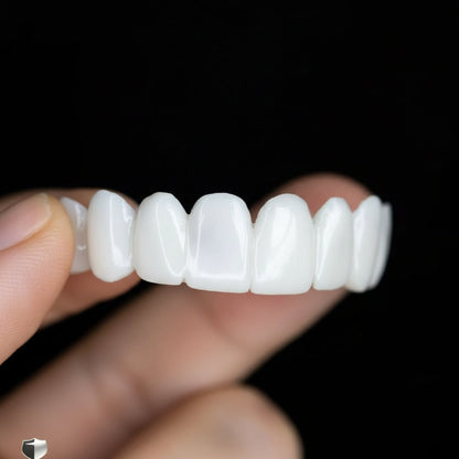 Prothèse dentaire avec facettes blanches