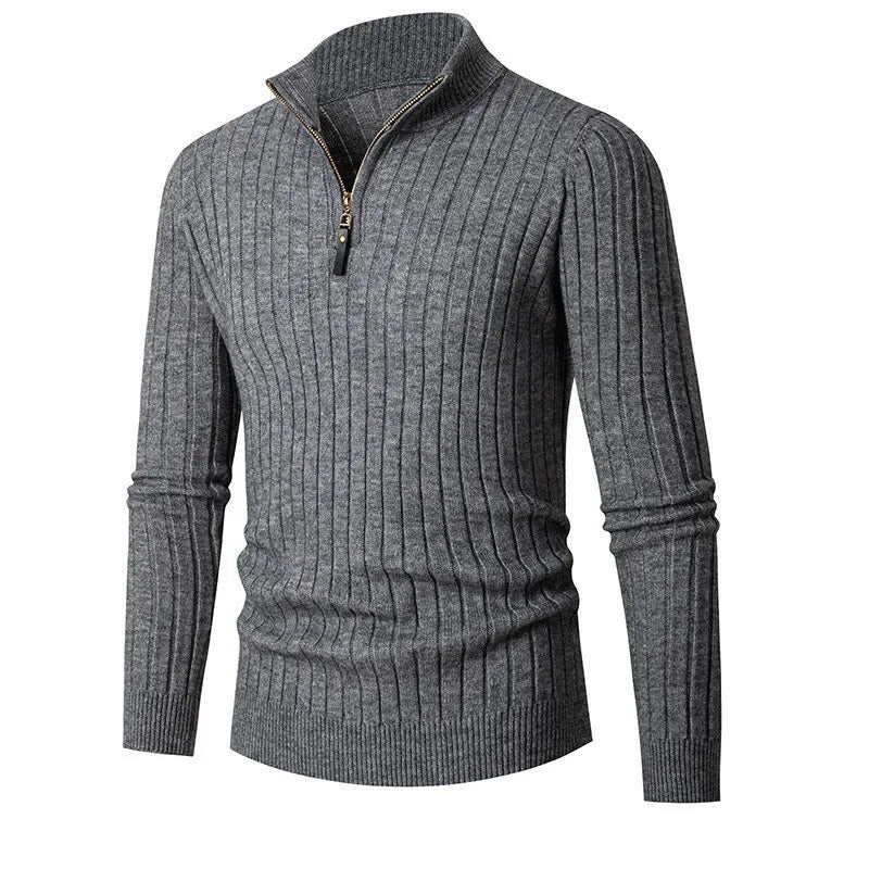 Pull 1/4 zip homme, coupe ajustée