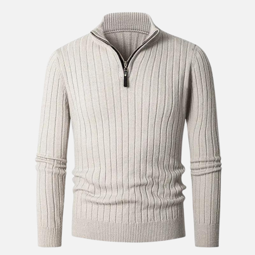 Pull 1/4 zip homme, coupe ajustée