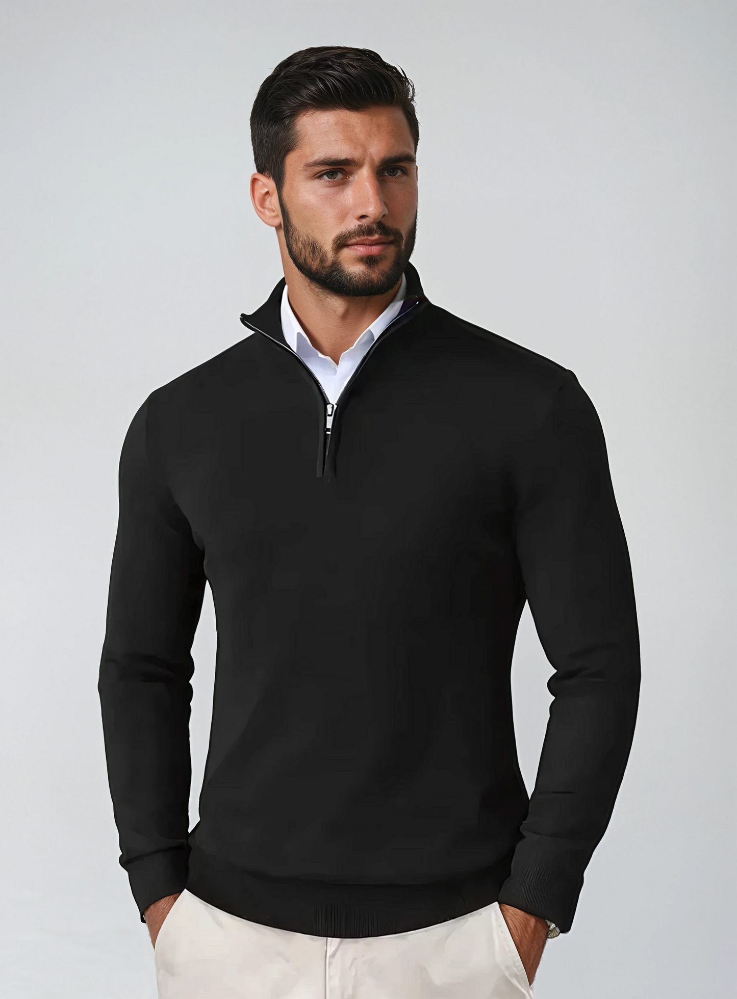 Pull 1/4 zip pour homme