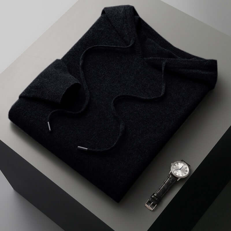 Pull à capuche en maille homme - doux, épuré et chaud