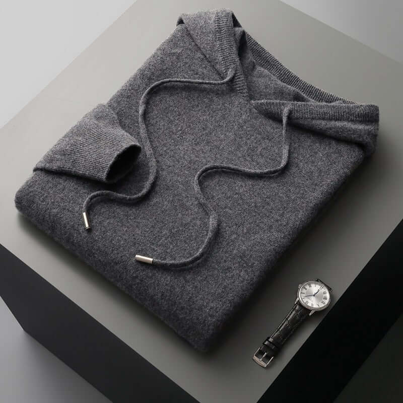 Pull à capuche en maille homme - doux, épuré et chaud