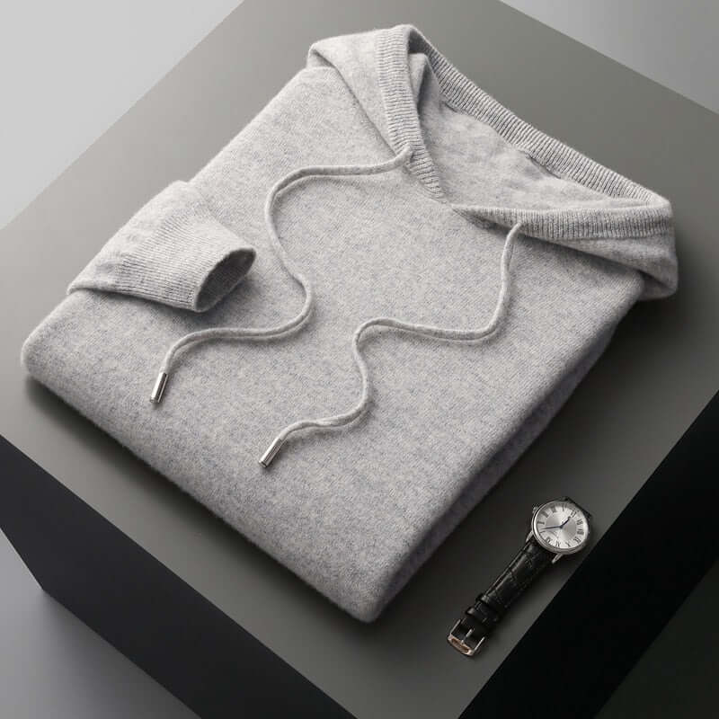 Pull à capuche en maille homme - doux, épuré et chaud