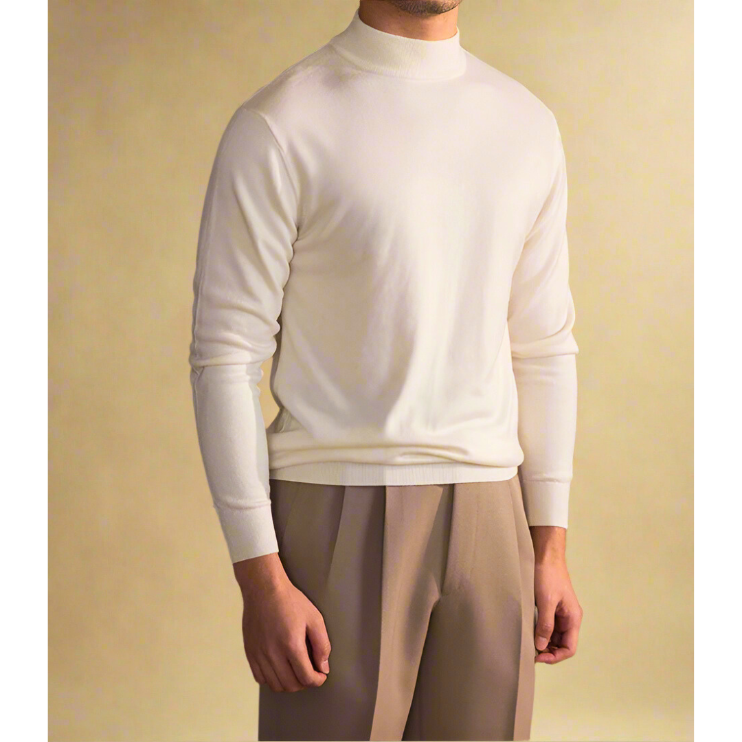 Pull à col montant coupe ajustée pour homme