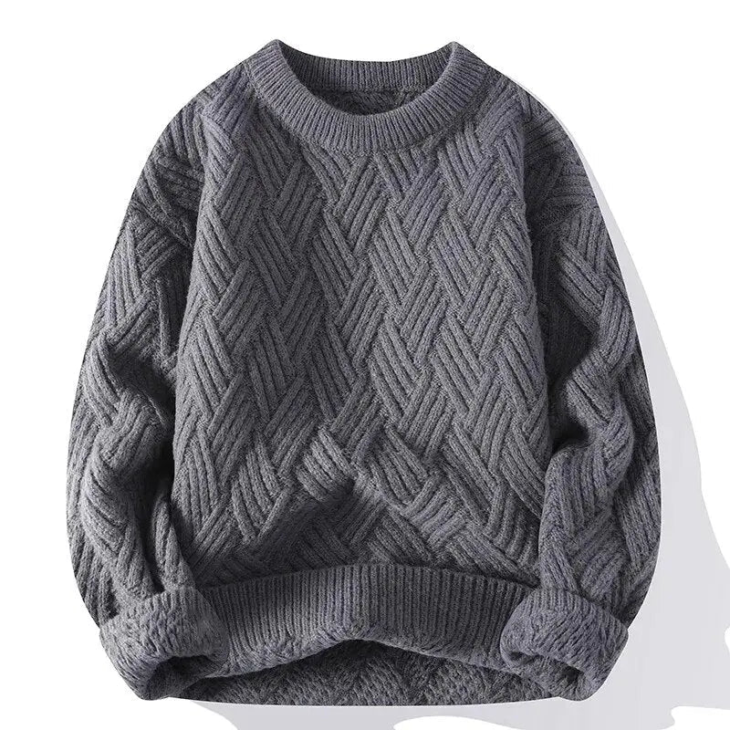 Pull à col rond à motifs pour homme