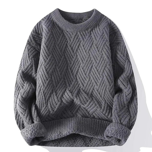 Pull à col rond à motifs pour homme