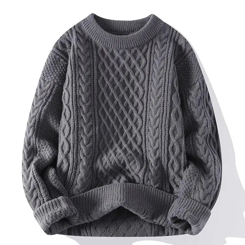 Pull à col rond à motifs pour homme