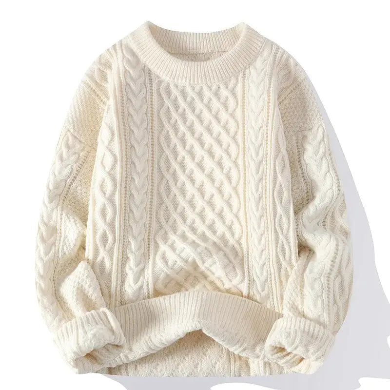 Pull à col rond à motifs pour homme