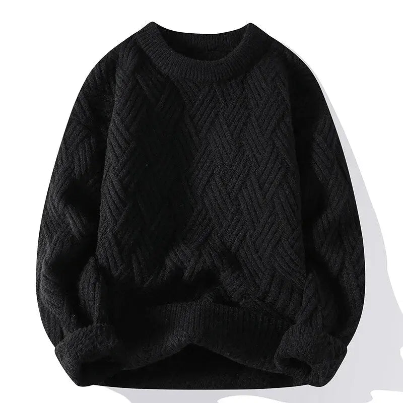 Pull à col rond à motifs pour homme