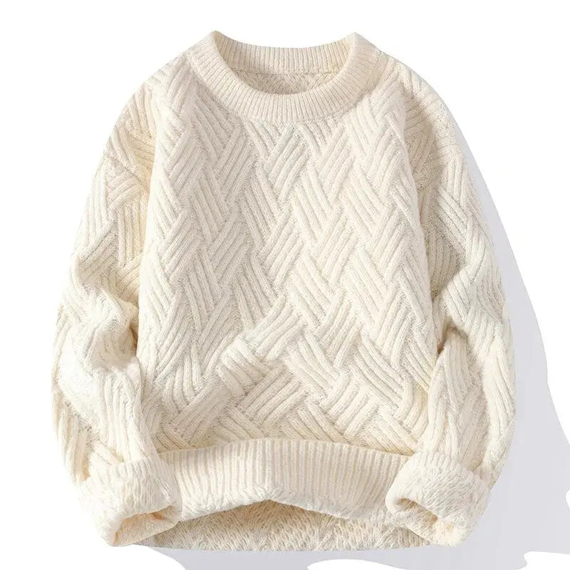 Pull à col rond à motifs pour homme