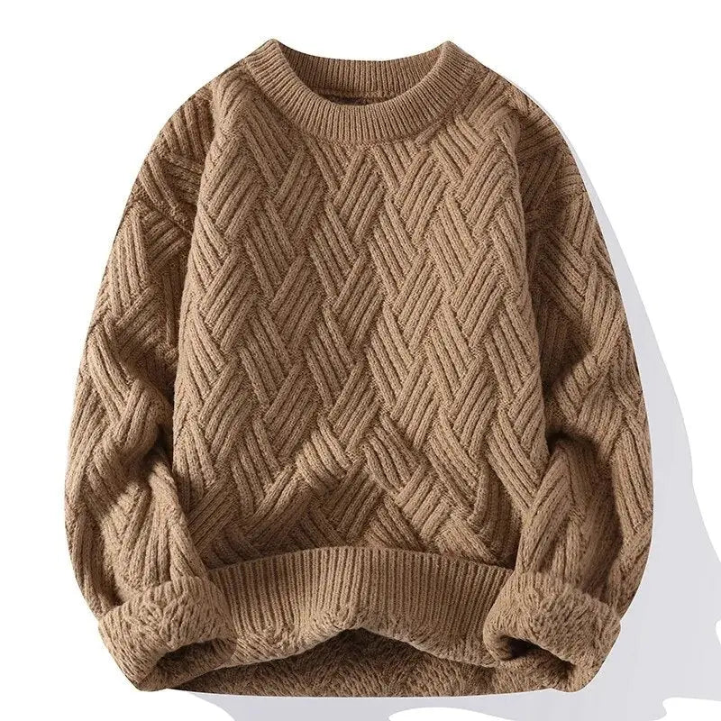 Pull à col rond à motifs pour homme