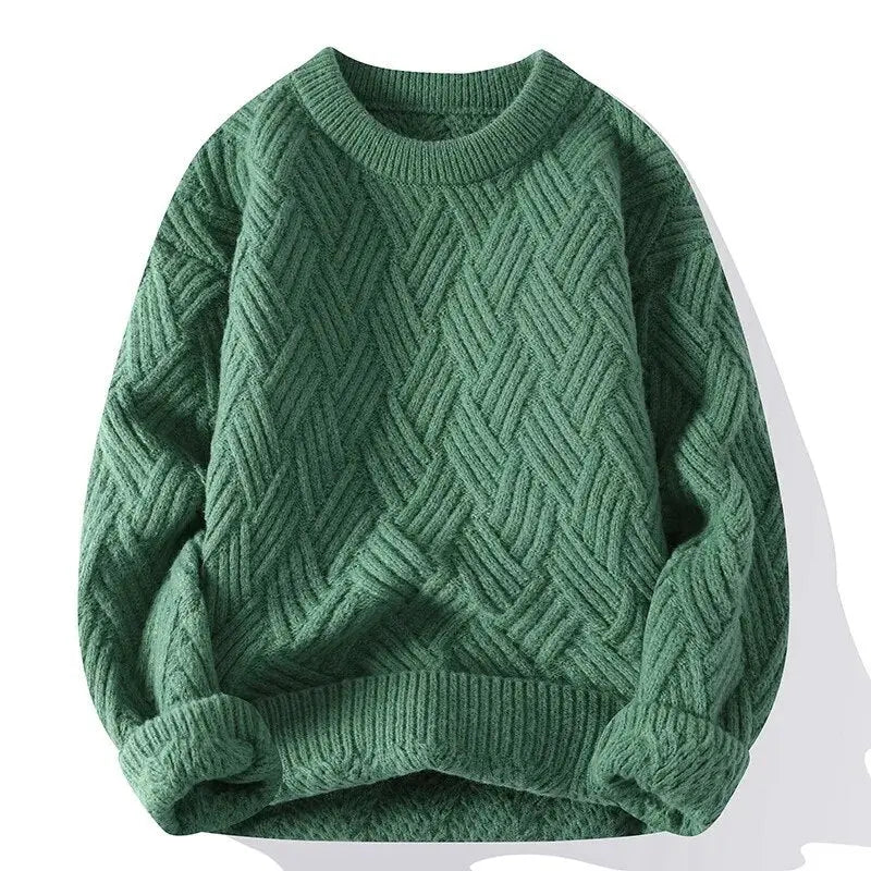 Pull à col rond à motifs pour homme