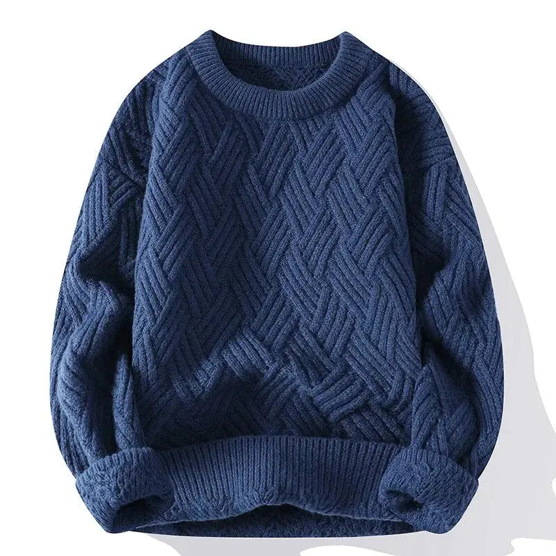 Pull à col rond à motifs pour homme