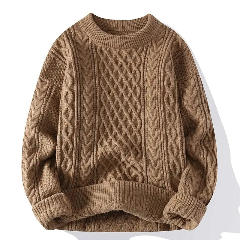 Pull à col rond à motifs pour homme