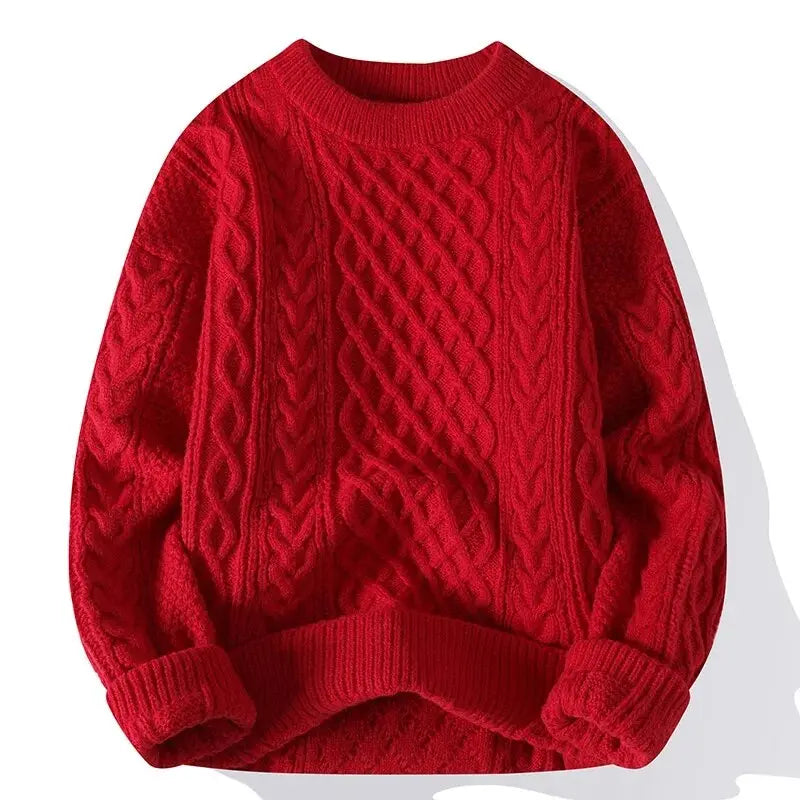 Pull à col rond à motifs pour homme