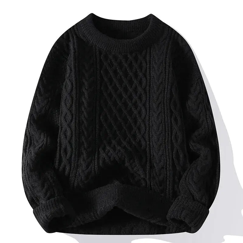 Pull à col rond à motifs pour homme