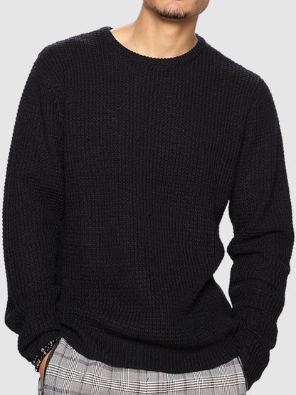 Pull à col rond coupe décontractée pour homme