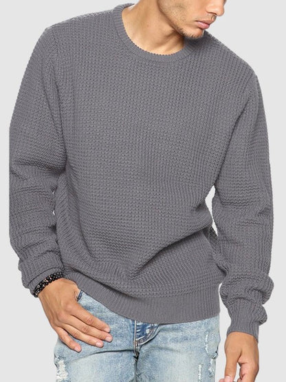 Pull à col rond coupe décontractée pour homme