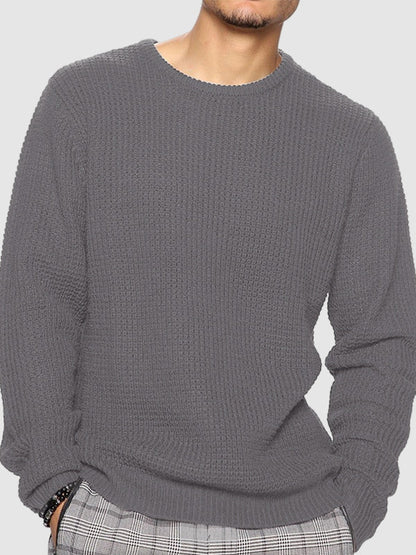 Pull à col rond coupe décontractée pour homme