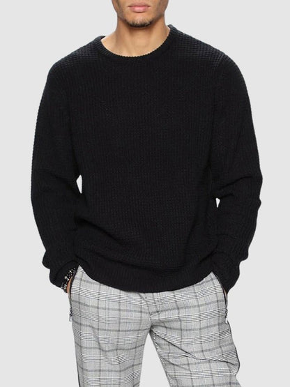 Pull à col rond coupe décontractée pour homme